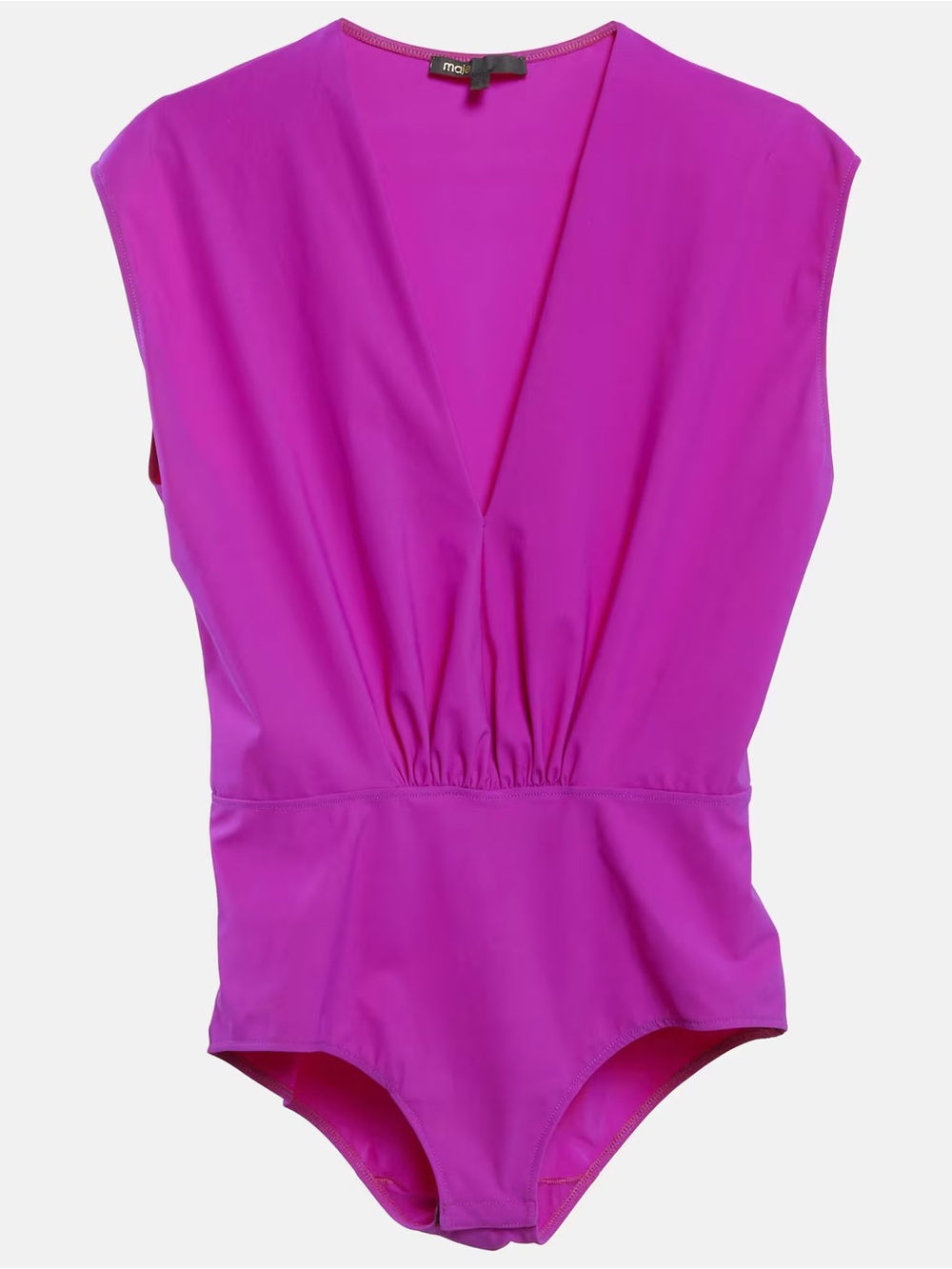 Maje Hot Pink V-Neck Sleeveless Bodysuit
